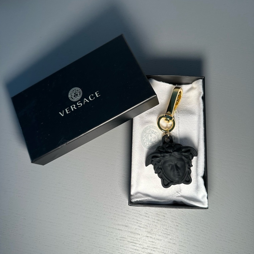 Versace Black and Gold Keychain